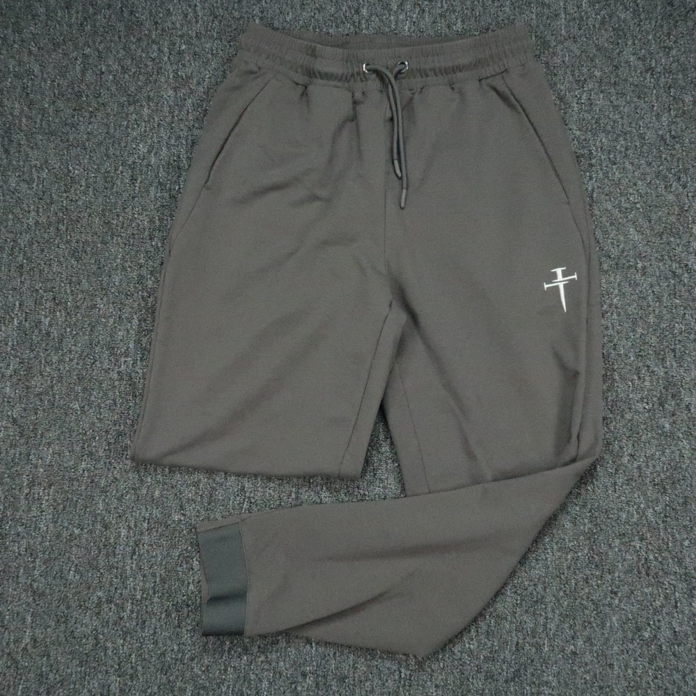 Three Nails Pants Mens Medium Gray Jogger Performance Athletic